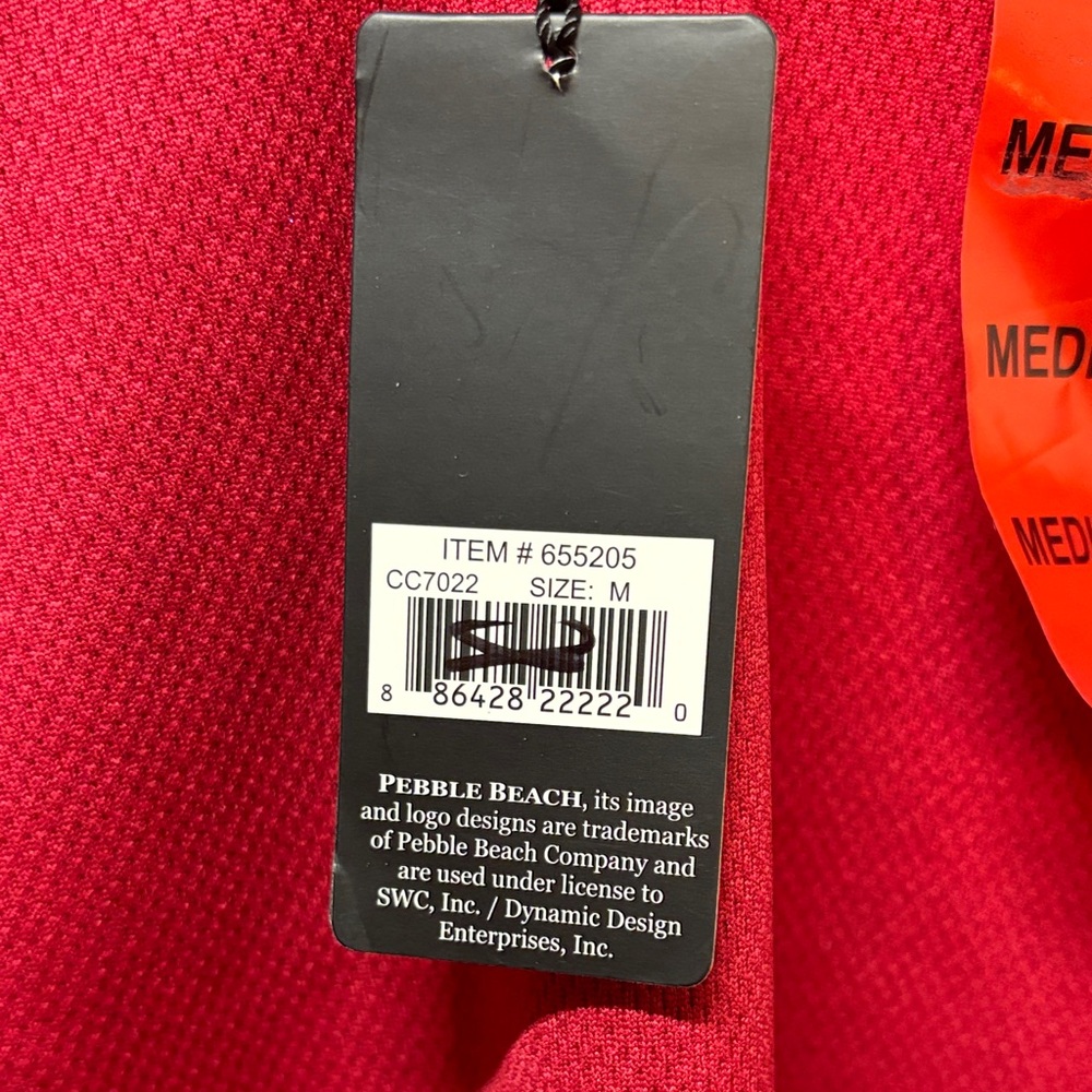 Pebble Beach Men's Raspberry Red Quarter-Zip Sweater - Picture 8 of 9